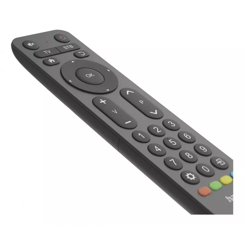 Hama 00221056 universele tv-afstandsbediening 2-in-1, IR, grote knoppen, lerend, zwart