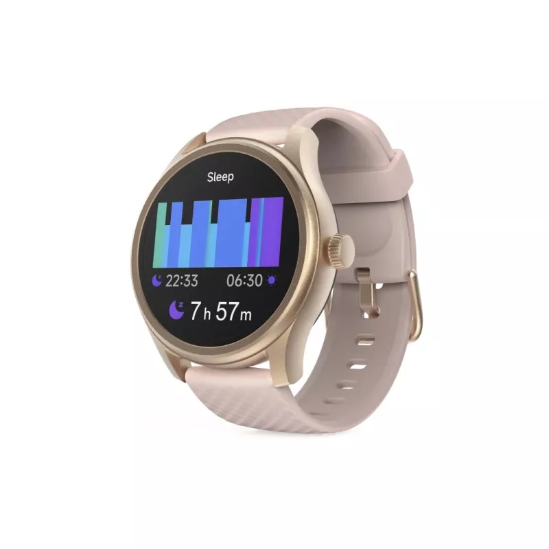 Hama smartwatch 5010, slaapmonitoring, rond, waterdicht, 1,38 inch, rosé (00178616)