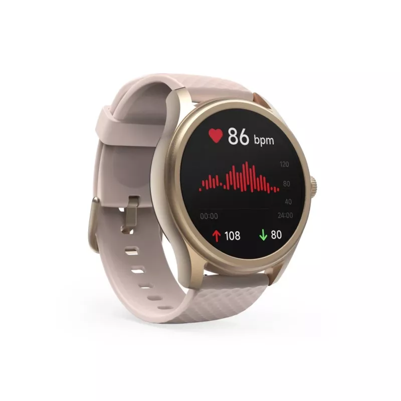 Hama smartwatch 5010, slaapmonitoring, rond, waterdicht, 1,38 inch, rosé (00178616)