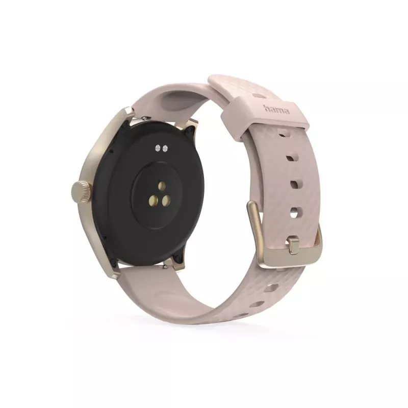 Hama smartwatch 5010, slaapmonitoring, rond, waterdicht, 1,38 inch, rosé (00178616)