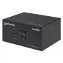KVM-switch Manhattan 2-poorts 4K HDMI USB audio bediening van 2 computers