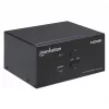 KVM-switch Manhattan 2-poorts 4K HDMI USB audio bediening van 2 computers