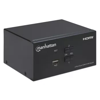 KVM-switch Manhattan 2-poorts 4K HDMI USB audio bediening van 2 computers
