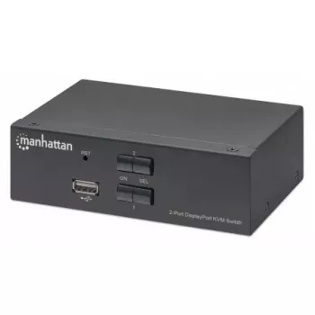 KVM-switch Manhattan DisplayPort 1.2 2-poorts 4K@60Hz USB-A audio