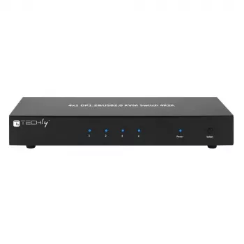 Techly IDATA DP-KVM4 KVM-switch rackmontage zwart