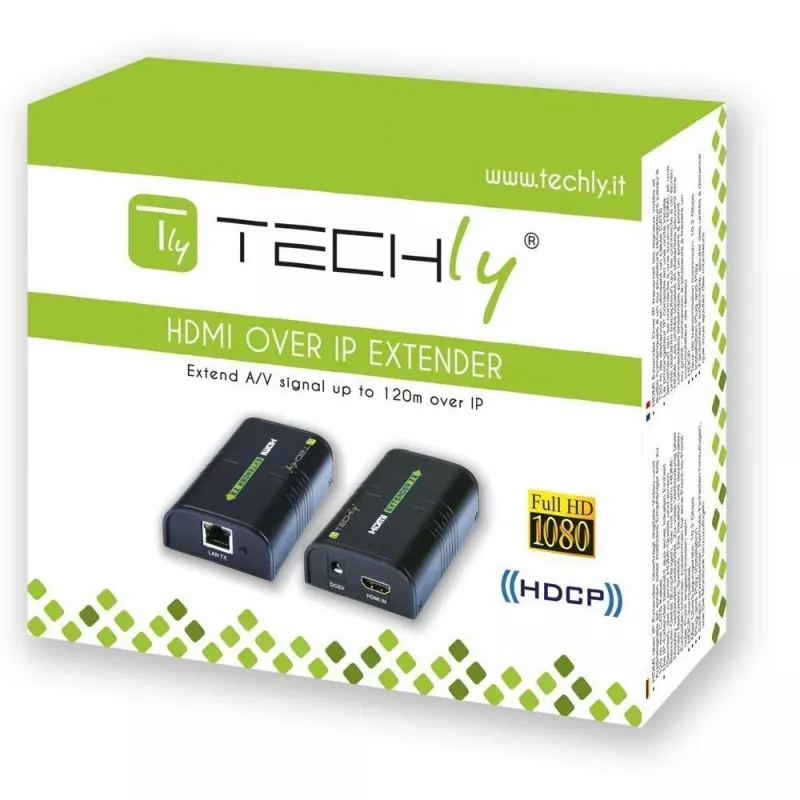 Techly extra ontvanger voor versterker / splitter HDMI Over IP IDATA EXTIP-373R