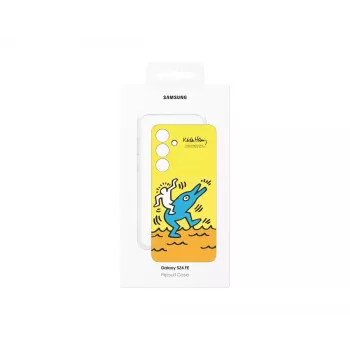 Hoesje Samsung Keith Haring Flipsuit Case voor S24 FE geel