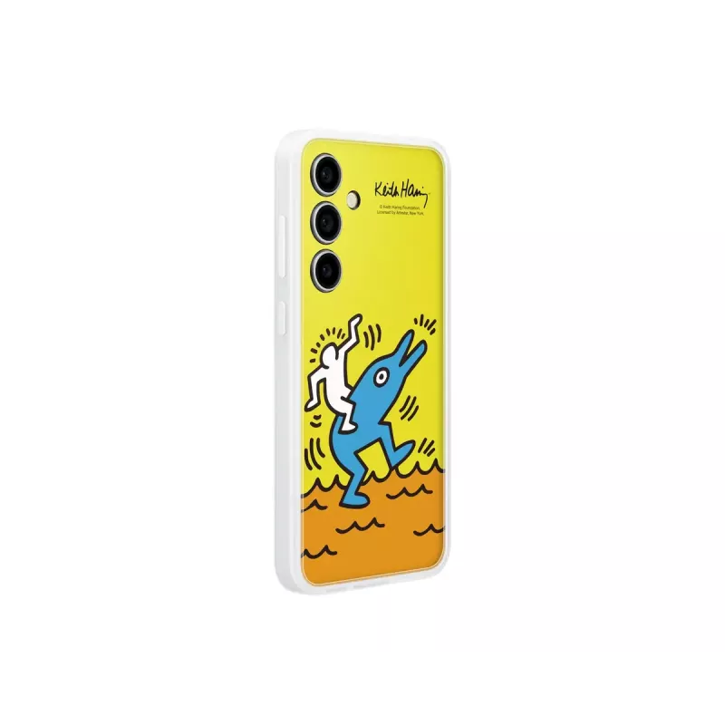 Hoesje Samsung Keith Haring Flipsuit Case voor S24 FE geel