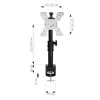 Techly ICA-LCD 500BK bureaubeugel voor monitor 13–30 inch (76,2 cm), tot 15 kg, VESA 75x75/100x100, zwart