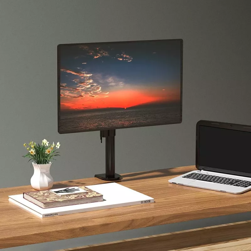 Techly ICA-LCD 500BK bureaubeugel voor monitor 13–30 inch (76,2 cm), tot 15 kg, VESA 75x75/100x100, zwart