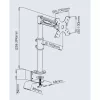 Techy 13-27 inch tafelstandaard voor monitor middenarm kantelbaar ICA-LCD 501BK