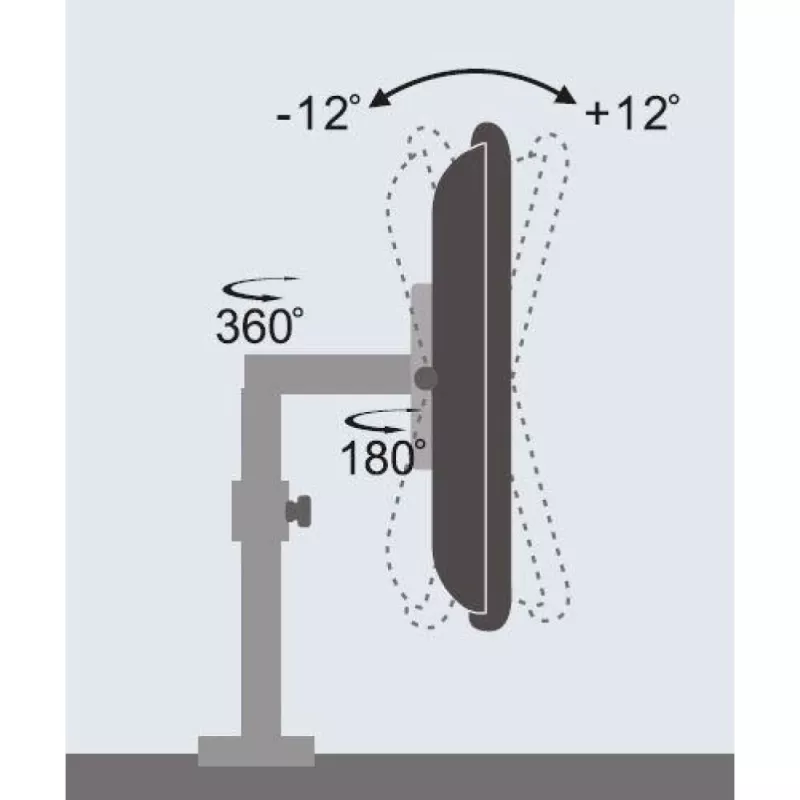 Techy 13-27 inch tafelstandaard voor monitor middenarm kantelbaar ICA-LCD 501BK