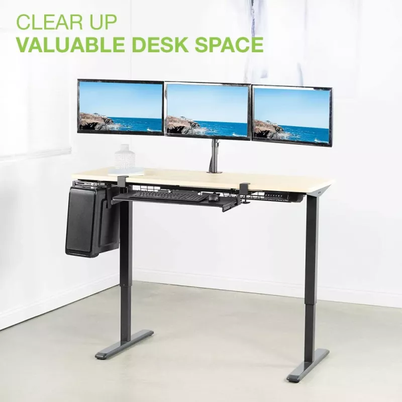 Techly 13-24 inch tafelstandaard voor 3 monitoren met klem ICA-LCD 482-T