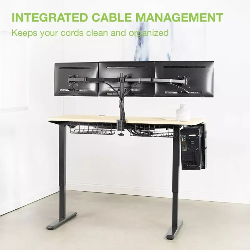 Techly 13-24 inch tafelstandaard voor 3 monitoren met klem ICA-LCD 482-T