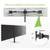 Techly 13-24 inch tafelstandaard voor 3 monitoren met klem ICA-LCD 482-T