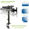 Techly 13-24 inch tafelstandaard voor 3 monitoren met klem ICA-LCD 482-T