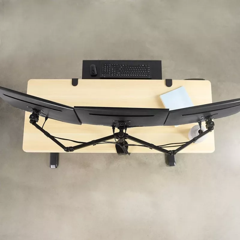 Techly 13-24 inch tafelstandaard voor 3 monitoren met klem ICA-LCD 482-T