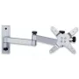 Techly ICA-LCD 104 wandbeugel voor LCD 13–30 inch, 3 scharnieren, kantel- en draaibaar, tot 15 kg, VESA 75x75/100x100, zilver