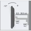 Techly ICA-LCD 2901 wandbeugel voor LCD-tv 13–37 inch, kantel- en draaibaar, tot 25 kg, VESA 75x75–200x200, zwart