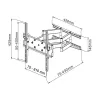 Techly 42-70 inch wandhouder voor LED-LCD-TV volledig beweegbaar dubbele arm ICA-PLB 147XL