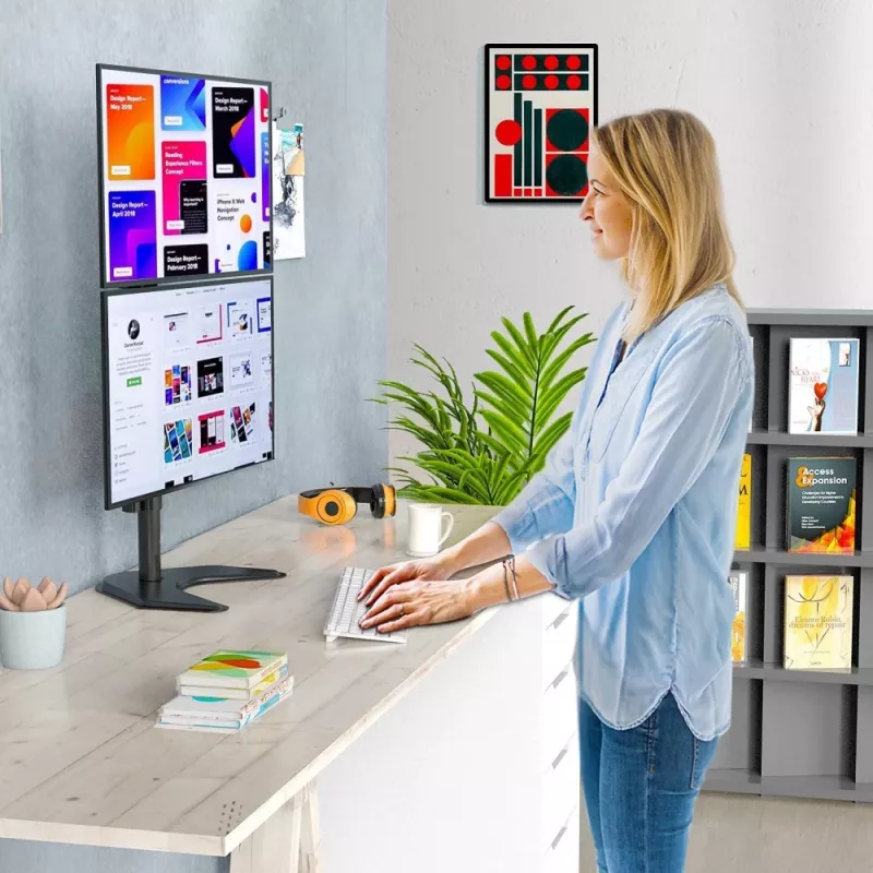 Techly ICA-LCD 2520V monitorhouder / voet 68.6 cm (27 inch) bureau zwart