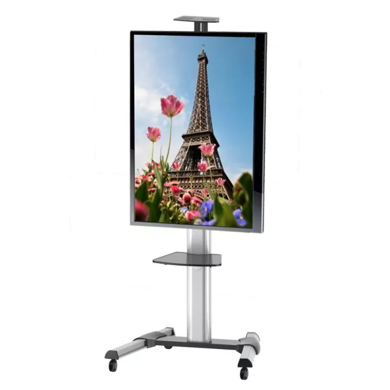 Techly vloerstandaard rolwagen voor LCD / LED / plasma 37-70 met opbergvak ” ICA-TR15