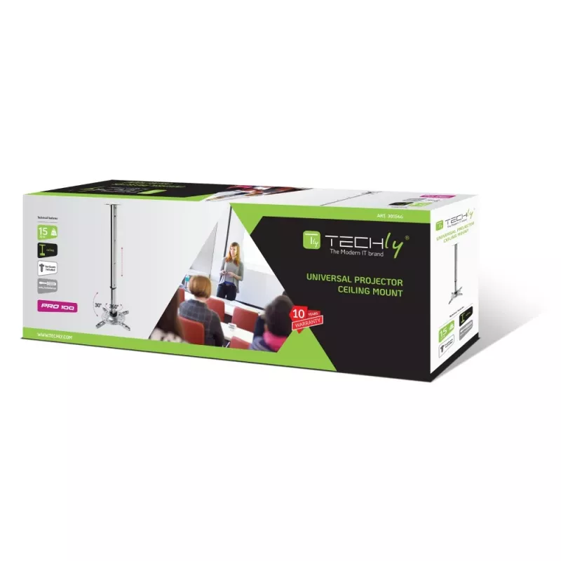 Techly projectorh plafondhouder verlenging 60–102 cm zilver ICA-PM 102XL