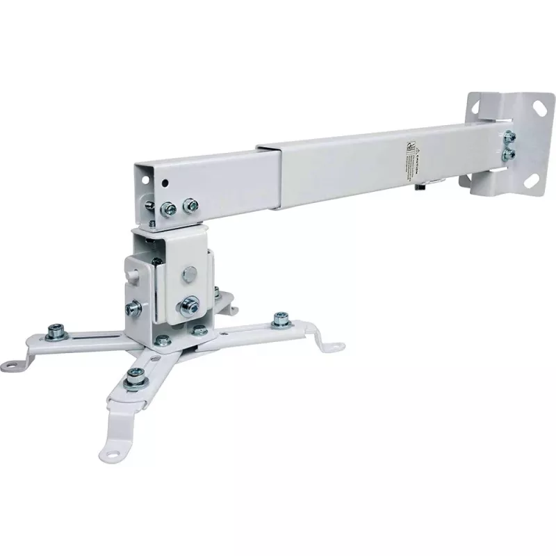 Techly ICA-PM 16 plafondbeugel voor projector, tot 20 kg, verstelbaar 43–65 cm, kantel- en draaibaar, zilver