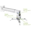 Techly ICA-PM 16 plafondbeugel voor projector, tot 20 kg, verstelbaar 43–65 cm, kantel- en draaibaar, zilver