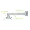 Techly ICA-PM 16 plafondbeugel voor projector, tot 20 kg, verstelbaar 43–65 cm, kantel- en draaibaar, zilver