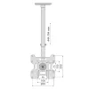 TV-houder Techly ICACPLB906 94 cm (37 inch) zwart