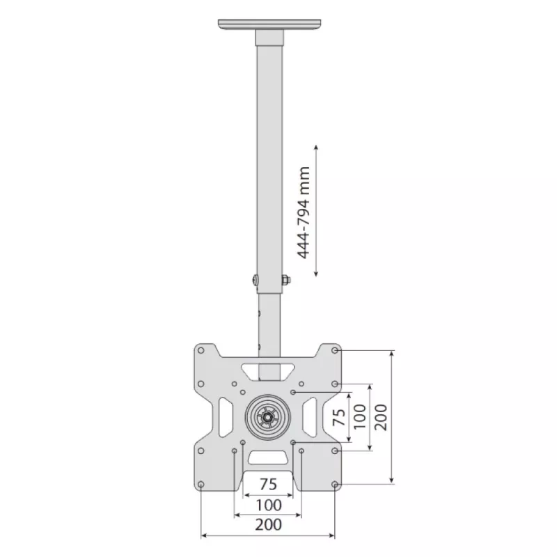 TV-houder Techly ICACPLB906 94 cm (37 inch) zwart