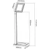 Techly ICA-TBL 1501 beveiligde vloerstandaard voor tablets 9,7–10,1 inch (25,6 cm), aluminium, VESA 75x75, zilver