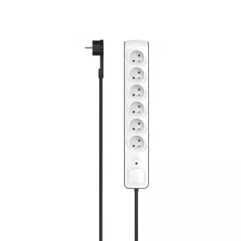 Hama P2223764 verlengsnoer 3 m 6 AC-stopcontact(en) binnen zwart, wit