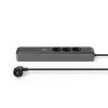 Hama 00223192 verlengkabel 1,4 m 3 AC-stopcontact(en) binnen zwart, grijs
