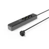 Hama 00223192 verlengkabel 1,4 m 3 AC-stopcontact(en) binnen zwart, grijs