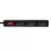 Stroomverlenging LogiLink LPS230B 1,5 m 3 randaarde stopcontacten zwart