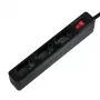 Stroomverlenging LogiLink LPS230B 1,5 m 3 randaarde stopcontacten zwart
