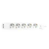 Stroomverlenging LogiLink LPS249U 1,5 m 5 AC-stopcontacten binnen wit