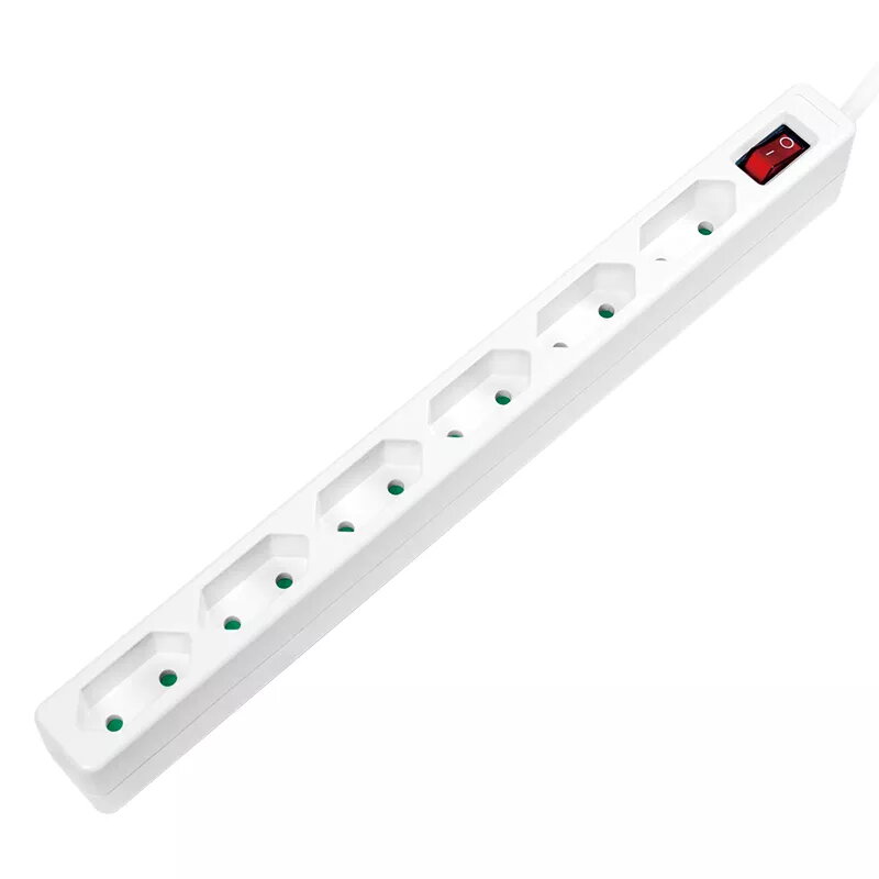 Stroomverlenging LogiLink LPS232 1,5 m 6 AC-uitgangen binnen wit