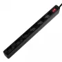 Stroomverlenging LogiLink LPS232B 1,5m 6 AC-stopcontacten binnen zwart