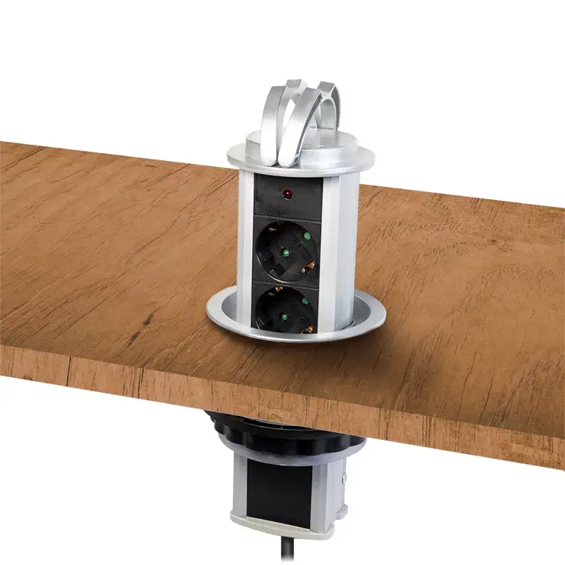 Stroomverlenging LogiLink LPS235A 1,8 m 3 AC-stopcontacten binnen zwart zilver