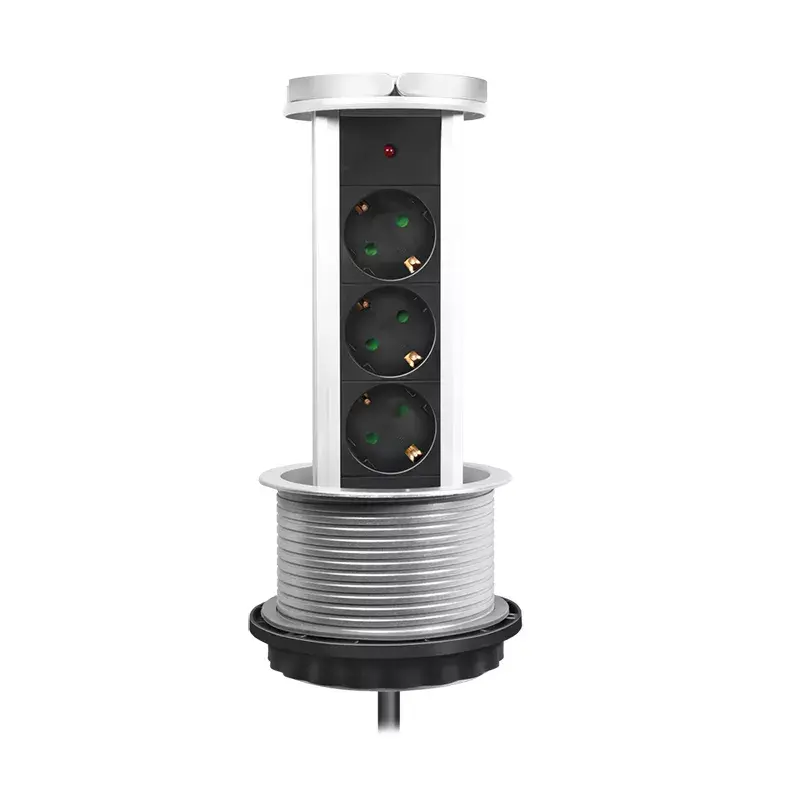 Stroomverlenging LogiLink LPS235A 1,8 m 3 AC-stopcontacten binnen zwart zilver