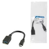 USB-kabel LogiLink USB C - USB A 0,15m CU0098 zwart