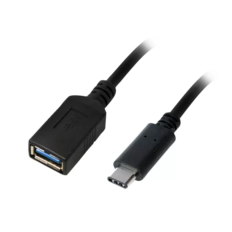 USB-kabel LogiLink USB C - USB A 0,15m CU0098 zwart