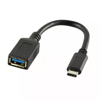 USB-kabel LogiLink USB C - USB A 0,15m CU0098 zwart