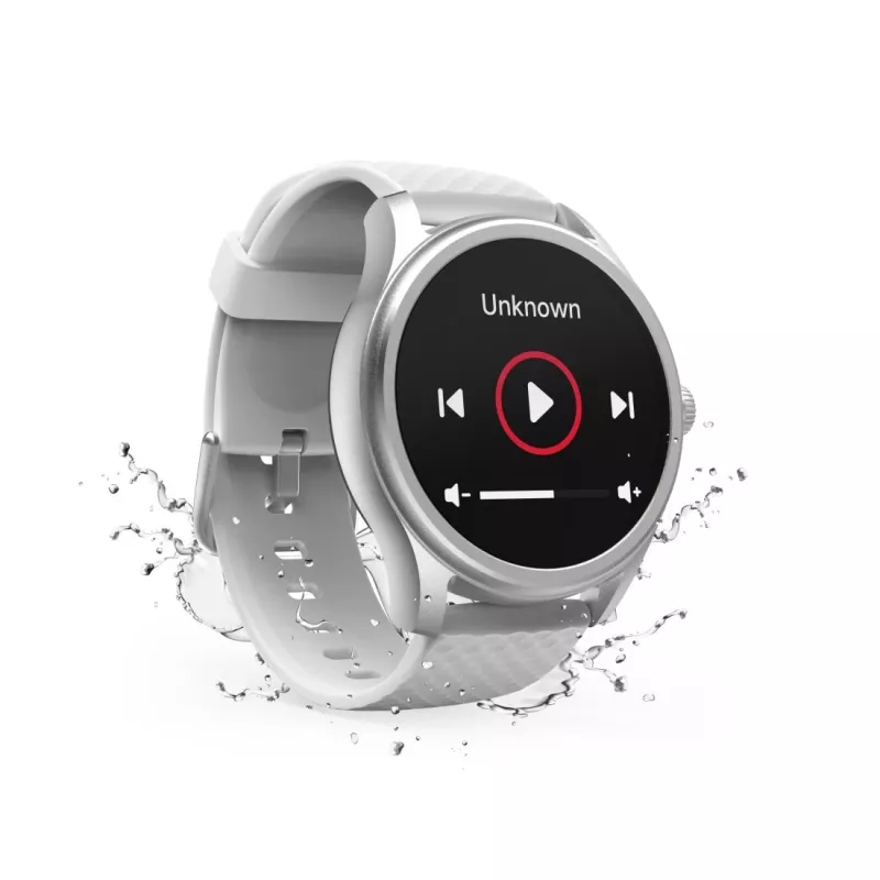 Hama Fit Watch 5010 smartwatch, 1,38 inch (3,51 cm) LCD, 46 mm, hartslag, SpO2, IP68, Bluetooth, zilver