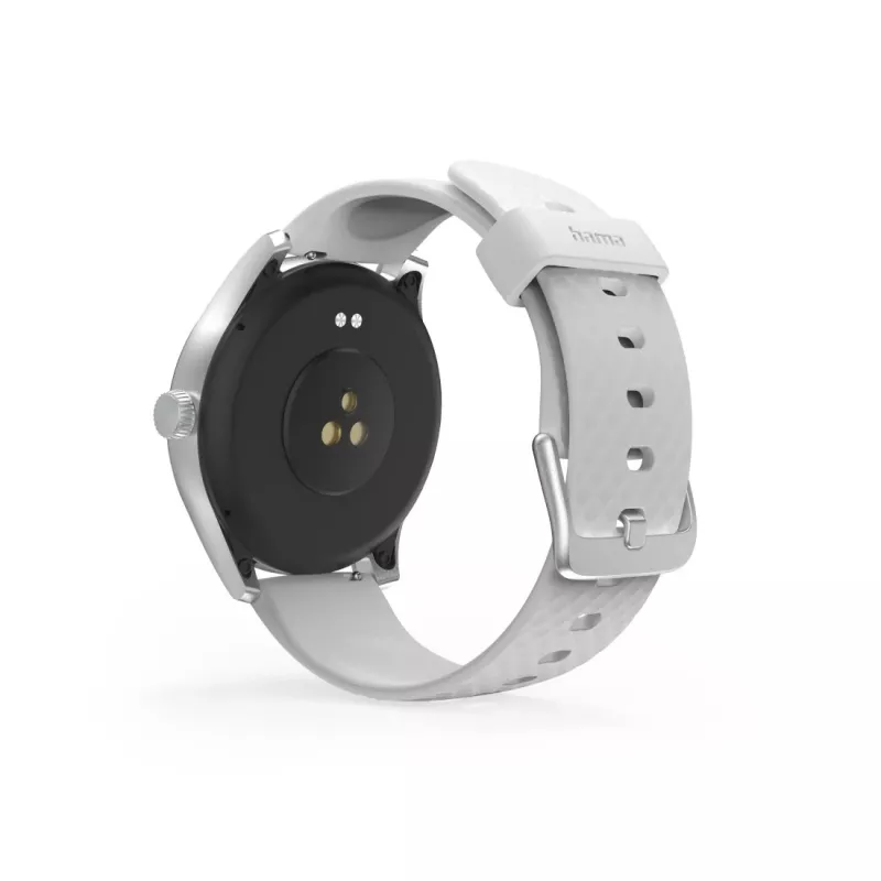 Hama Fit Watch 5010 smartwatch, 1,38 inch (3,51 cm) LCD, 46 mm, hartslag, SpO2, IP68, Bluetooth, zilver