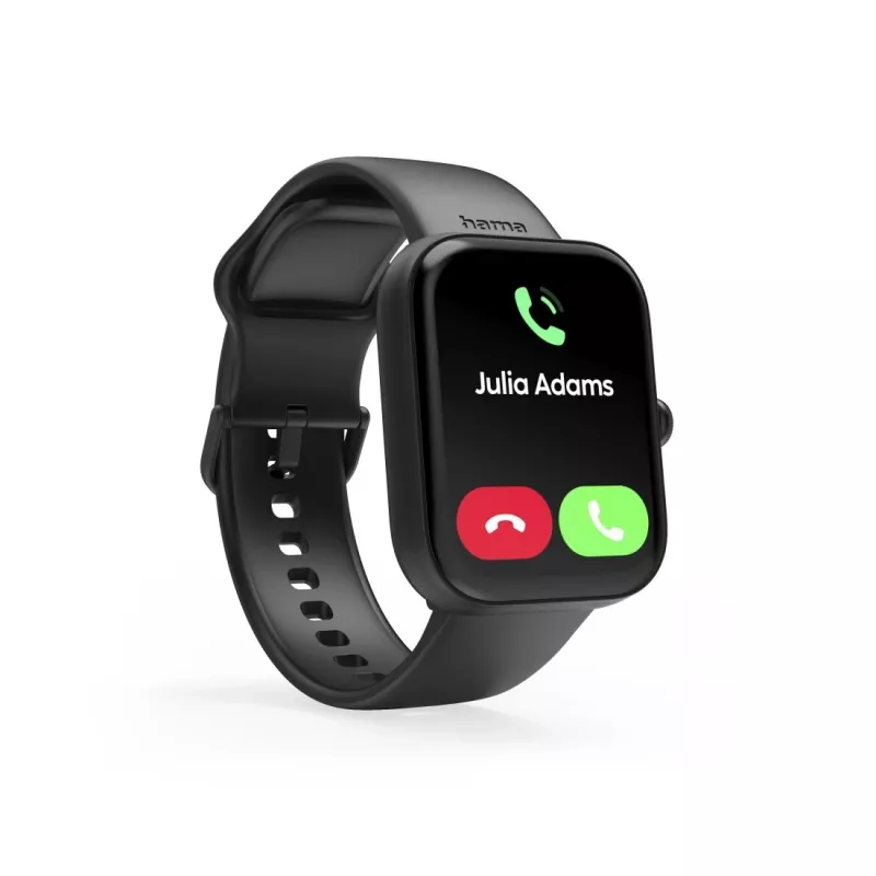 Hama Fit Watch 5000 smartwatch, 1,65 inch (4,19 cm) TFT, 47 mm, belfunctie, hartslag, IP68, Bluetooth, zwart