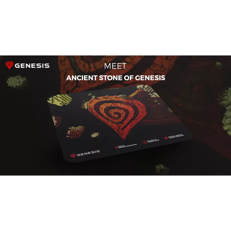GENESIS Ancient Stone, meerkleurig, afbeelding, stof, rubber, gaming-muismat